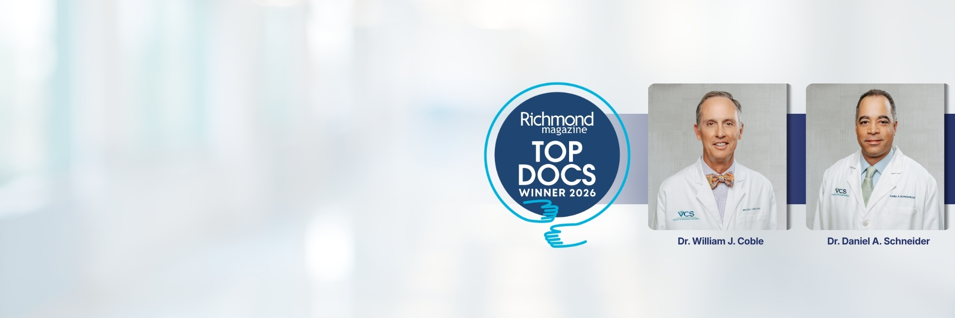 Dr. William Coble and Dr. Daniel Schneider Named 2026 Richmond magazine Top Star Doctors